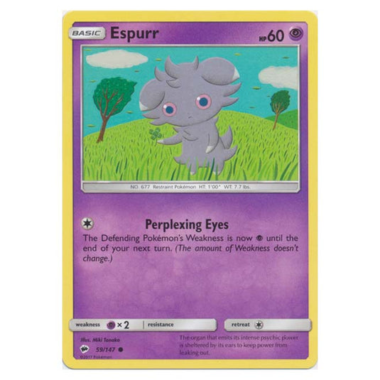 Pokemon - Sun & Moon - Burning Shadows - Espurr - 59/147