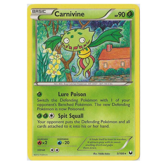 Pokemon - Black & White - Dark Explorers - Carnivine - 5/108