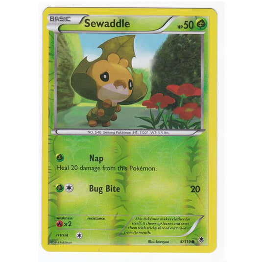 Pokemon - XY Phantom Forces - (Reverse Holo) - Sewaddle - 5/119