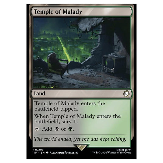 Magic The Gathering - Universes Beyond - Fallout - Temple of Malady - 0306
