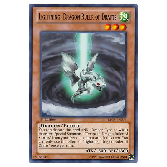Yu-Gi-Oh! - Lord of the Tachyon Galaxy - Lightning, Dragon Ruler of Drafts (Common) LTGY-EN098