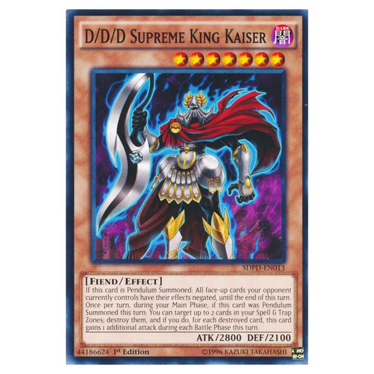 Yu-Gi-Oh! - Pendulum Domination Structure Deck - D/D/D Supreme King Kaiser (Common) SDPD-EN013