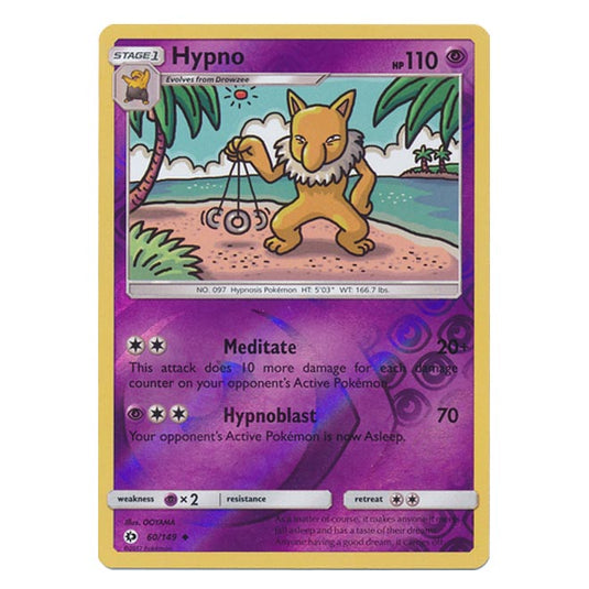 Pokemon - Sun & Moon - Base Set - (Reverse Holo) - Hypno - 60/149