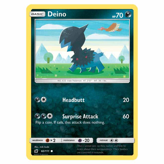 Pokemon - Sun & Moon - Crimson Invasion - Deino - 60/111