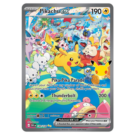 Pokemon - 30th Celebration - Pikachu ex - 149/128