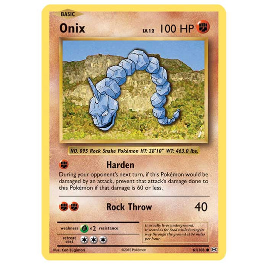 Pokemon - XY Evolutions - Onix - 61/108