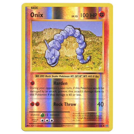 Pokemon - XY Evolutions - (Reverse Holo) - Onix - 61/108