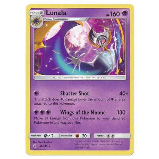 Pokemon - Sun & Moon - Guardians Rising - Lunala - 61/145