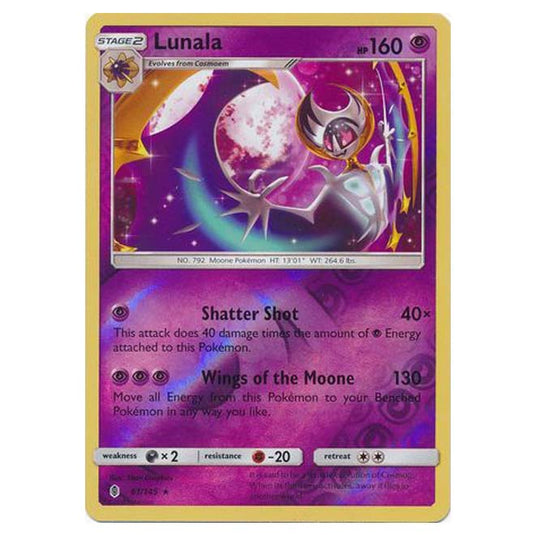 Pokemon - Sun & Moon - Guardians Rising - (Reverse Holo) - Lunala - 61/145