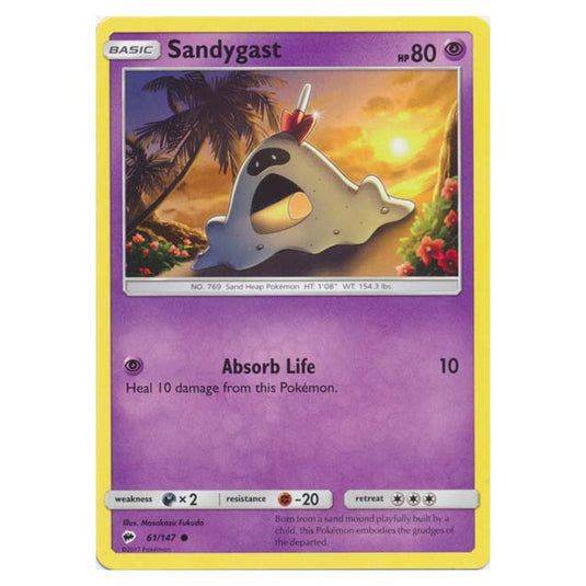 Pokemon - Sun & Moon - Burning Shadows - Sandygast - 61/147