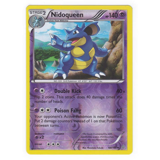 Pokemon - XY Primal Clash - (Reverse Holo) - Nidoqueen - 68/160