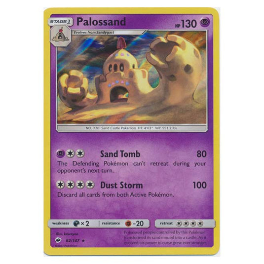 Pokemon - Sun & Moon - Burning Shadows - Palossand - 62/147