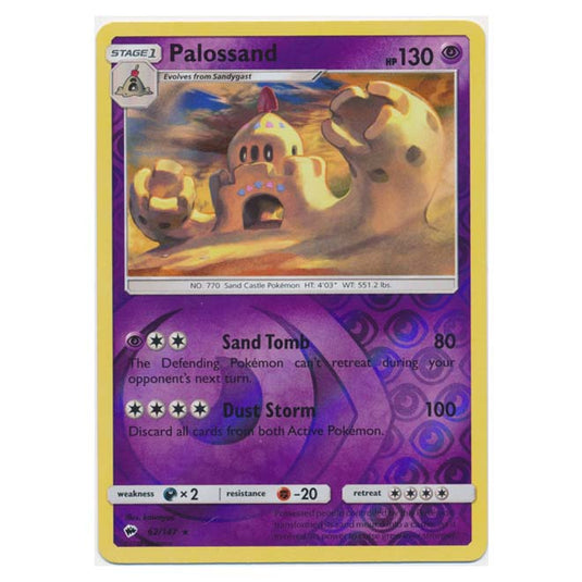 Pokemon - Sun & Moon - Burning Shadows - Palossand (Reverse Holo) - 62/147