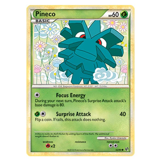 Pokemon - HGSS Undaunted - Pineco - 63/90