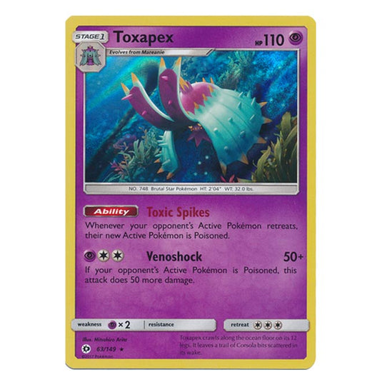 Pokemon - Sun & Moon - Base Set - Toxapex - 63/149