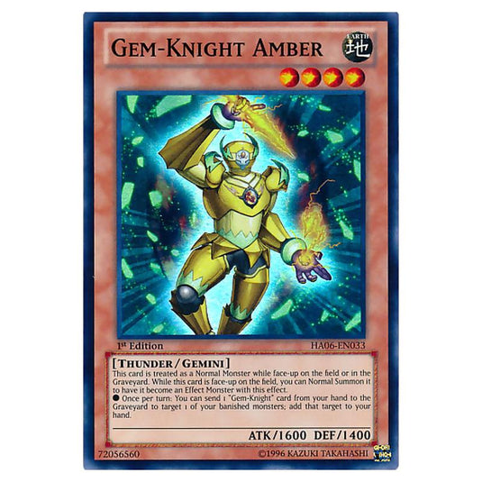 Yu-Gi-Oh! - Hidden Arsenal 6 - Omega Xyz - Gem-Knight Amber (Super Rare) HA06-EN033