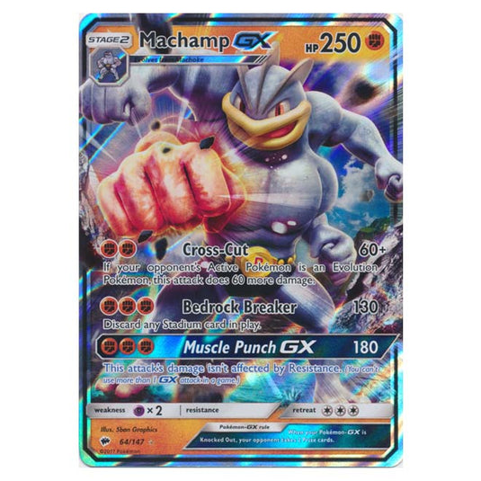 Pokemon - Sun & Moon - Burning Shadows - Machamp-GX - 64/147