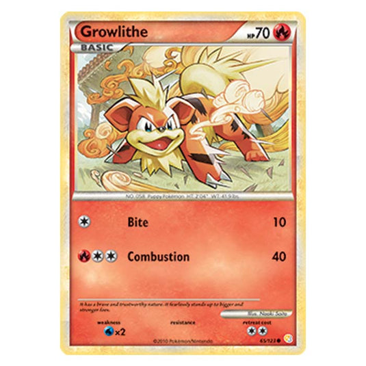 Pokemon - HGSS - Growlithe - 65/123