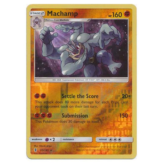 Pokemon - Sun & Moon - Guardians Rising - (Reverse Holo) - Machamp - 65/145