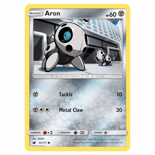 Pokemon - Sun & Moon - Crimson Invasion - Aron - 65/111