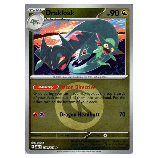Pokemon - Mega Evolution - Ascended Heroes - Energy Reverse Holo - Drakloak - 159/217
