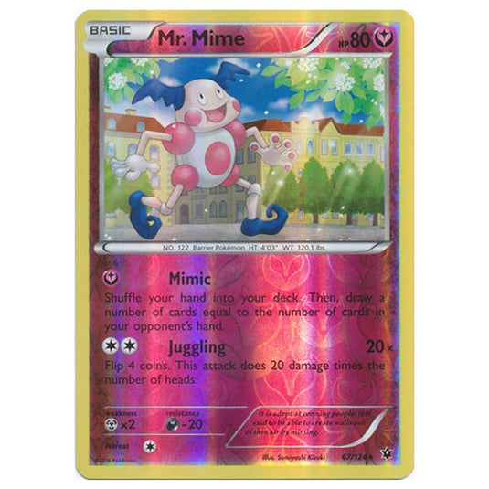 Pokemon - XY - Fates Collide (Reverse Holo) - Mr. Mime - 67/124