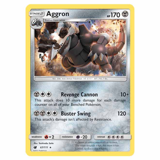 Pokemon - Sun & Moon - Crimson Invasion - Aggron - 67/111