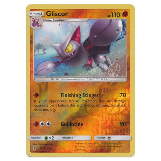 Pokemon - Sun & Moon - Guardians Rising - (Reverse Holo) - Gliscor - 68/145