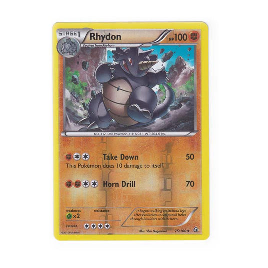 Pokemon - XY Primal Clash - (Reverse Holo) - Rhydon - 75/160