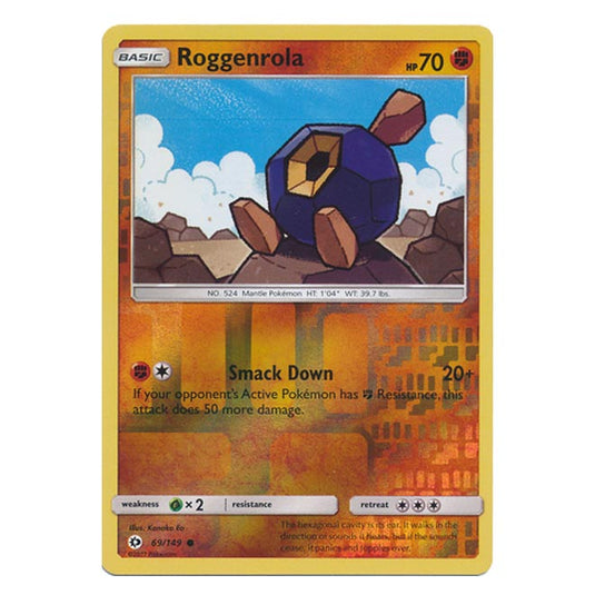 Pokemon - Sun & Moon - Base Set - (Reverse Holo) - Roggenrola - 69/149