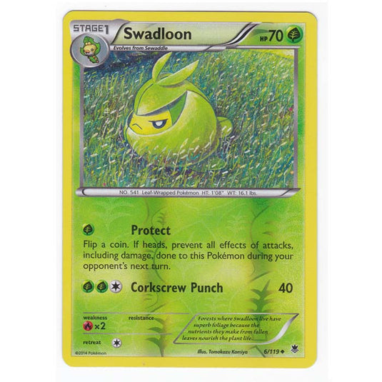 Pokemon - XY Phantom Forces - (Reverse Holo) - Swadloon - 6/119