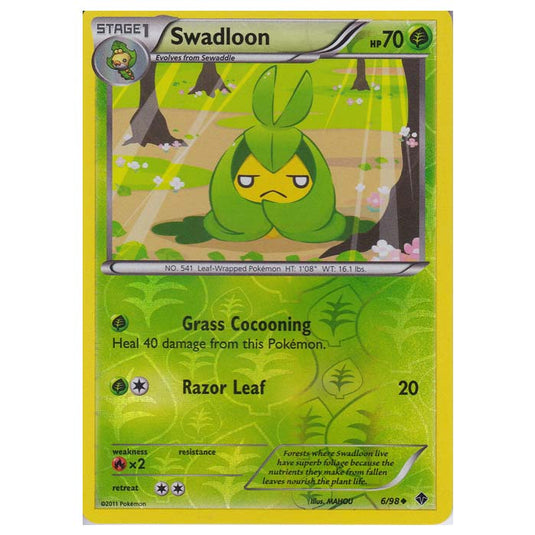 Pokemon - Black & White - Emerging Powers - (Reverse Holo) - Swadloon 6/98