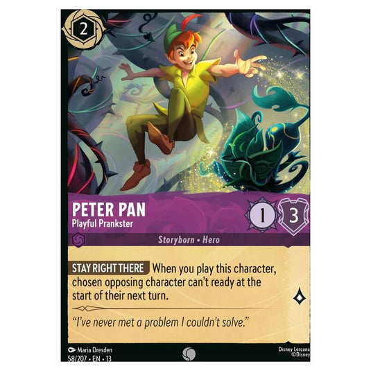 Lorcana - Attack of the Vine! - Peter Pan - Playful Prankster (Common) - 58/207