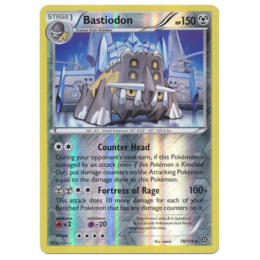 Pokemon - XY - Steam Siege - (Reverse Holo) Bastiodon - 70/114