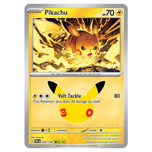 Pokemon - 30th Celebration - Pikachu - 024/128