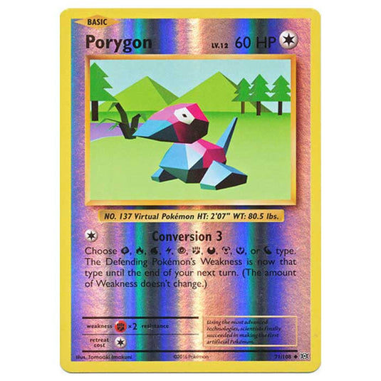 Pokemon - XY Evolutions - (Reverse Holo) - Porygon - 71/108