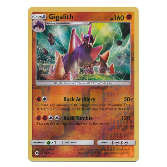 Pokemon - Sun & Moon - Base Set - (Reverse Holo) - Gigalith - 71/149