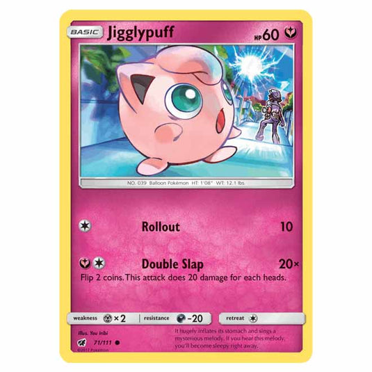 Pokemon - Sun & Moon - Crimson Invasion - Jigglypuff - 71/111