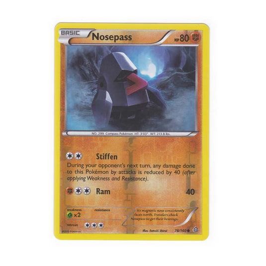 Pokemon - XY Primal Clash - (Reverse Holo) - Nosepass - 78/160