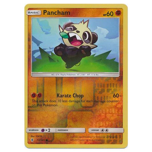 Pokemon - Sun & Moon - Guardians Rising - (Reverse Holo) - Pancham - 72/145