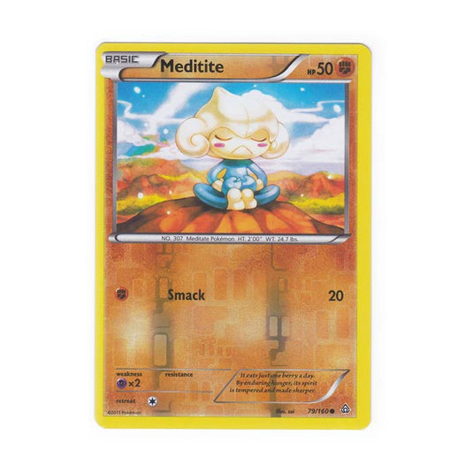 Pokemon - XY Primal Clash - (Reverse Holo) - Meditite - 79/160