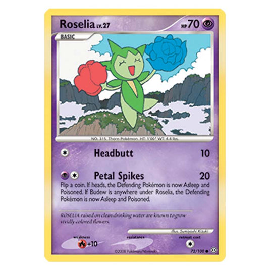 Pokemon - Diamond And Pearl Stormfront - Roselia - 72/100