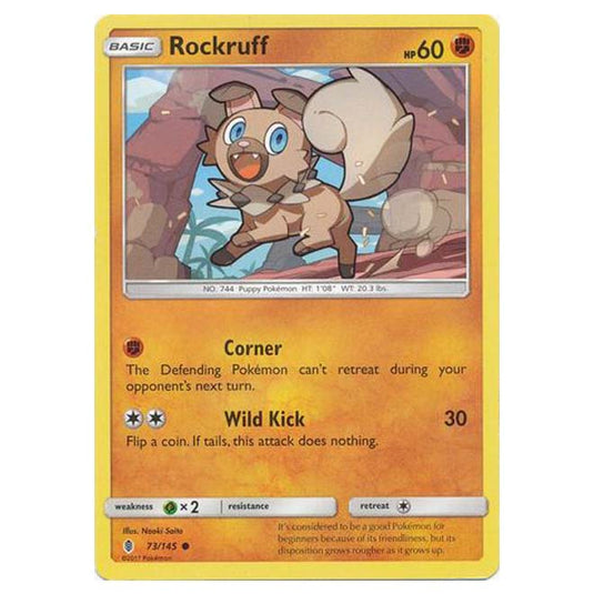 Pokemon - Sun & Moon - Guardians Rising - Rockruff - 73/145