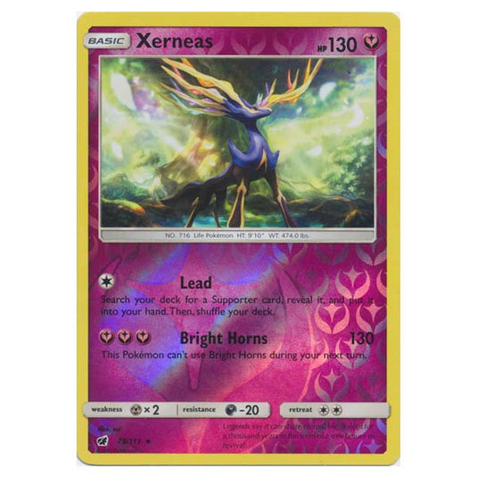 Pokemon - Sun & Moon - Crimson Invasion - (Reverse Holo) - Xerneas - 7 Pokemon - Sun & Moon - Crimson Invasion - (Reverse Holo) - Xerneas - 7