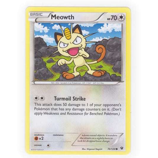 Pokemon - XY - Fates Collide - Meowth - 74/124