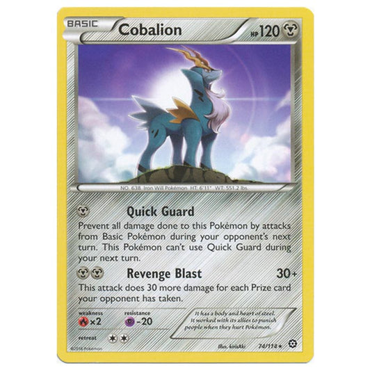 Pokemon - XY - Steam Siege - Cobalion - 74/114