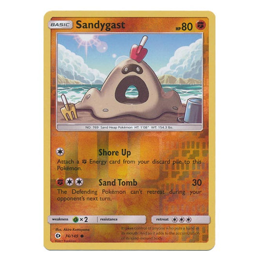 Pokemon - Sun & Moon - Base Set - (Reverse Holo) - Sandygast - 74/149