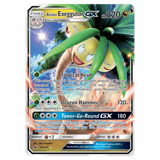 Pokemon - Sun & Moon - Crimson Invasion - Alolan Exeggutor-GX - 74/111