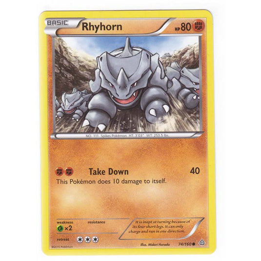 Pokemon - XY Primal Clash - Rhyhorn - 74/160