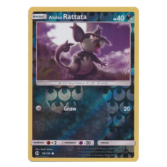 Pokemon - Sun & Moon - Base Set - (Reverse Holo) - Alolan Rattata - 76/149